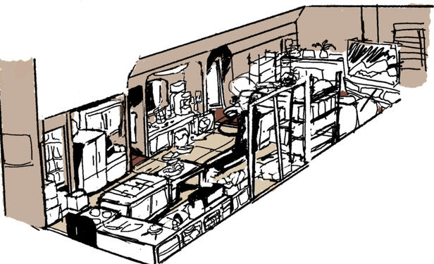 My mom&#39;s kitchen and family room