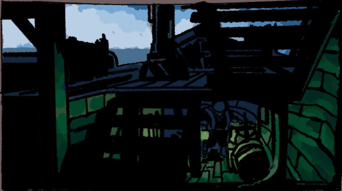 Sea of Thieves study (View between decks)